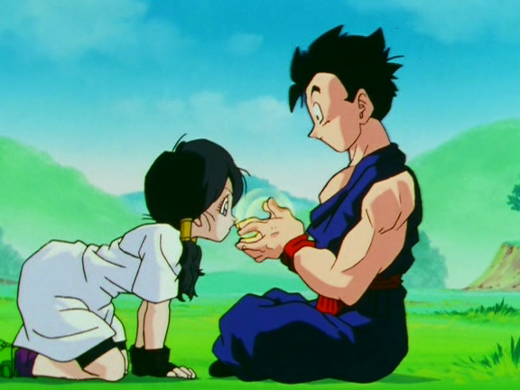 Videl aprendendo a controlar o ki